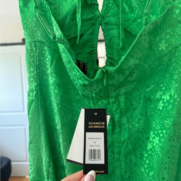 AFRM MIDI GREEN DRESS - Picture 4 of 5